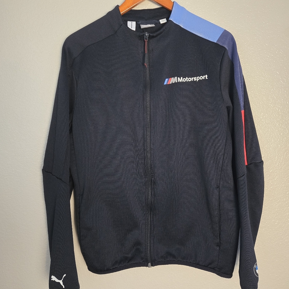 Puma Motorsport Black Jacket with Blue and Red Accents